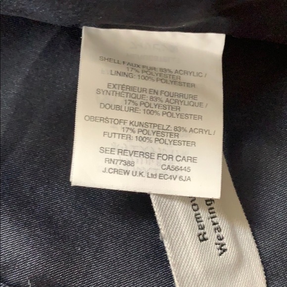 JCrew navy faux fur vest - Picture 5 of 9